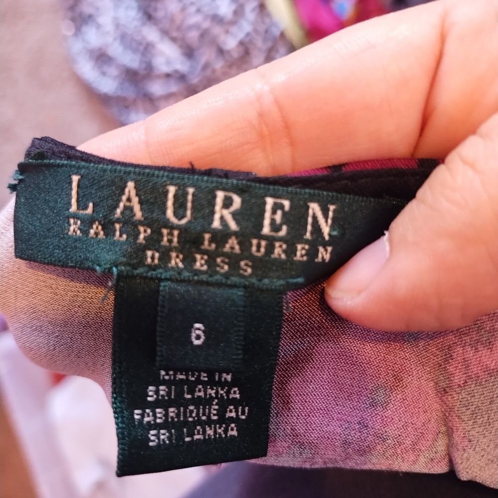 Lauren Ralph Lauren | Vintage Floral Stretch Midi Dress 6 - Picture 5 of 6